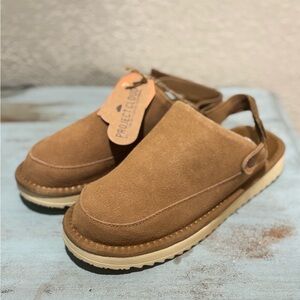 Projectclogs Tan Suede Women's Mules